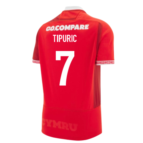 2025-2026 Wales WRU Home Replica Rugby Shirt (Tipuric 7)