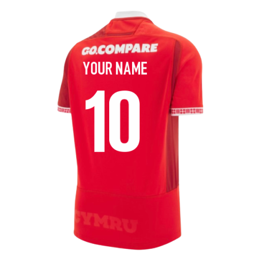 2025-2026 Wales WRU Home Replica Rugby Shirt (Your Name)