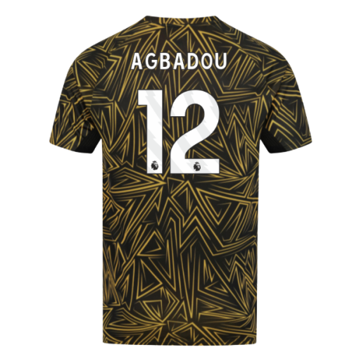 2025-2026 Wolves Home Pre-Match Shirt (Black) (Agbadou 12)