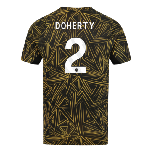2025-2026 Wolves Home Pre-Match Shirt (Black) (Doherty 2)