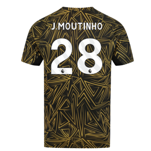 2025-2026 Wolves Home Pre-Match Shirt (Black) (J.Moutinho 28)