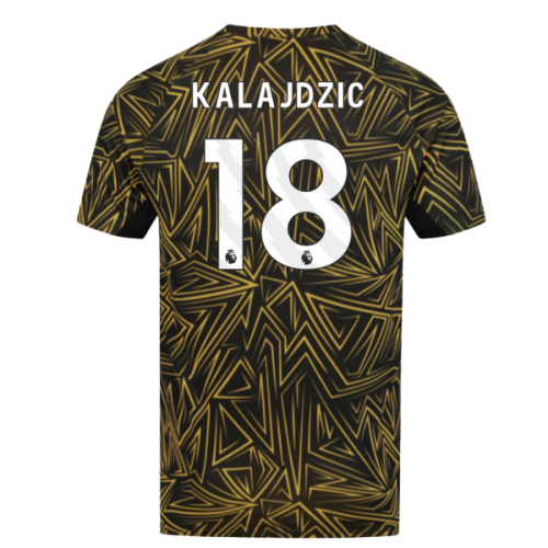 2025-2026 Wolves Home Pre-Match Shirt (Black) (Kalajdzic 18)