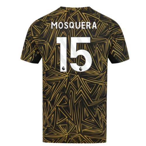 2025-2026 Wolves Home Pre-Match Shirt (Black) (Mosquera 15)