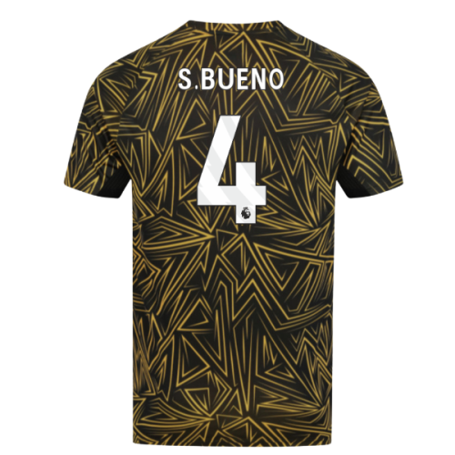 2025-2026 Wolves Home Pre-Match Shirt (Black) (S.Bueno 4)