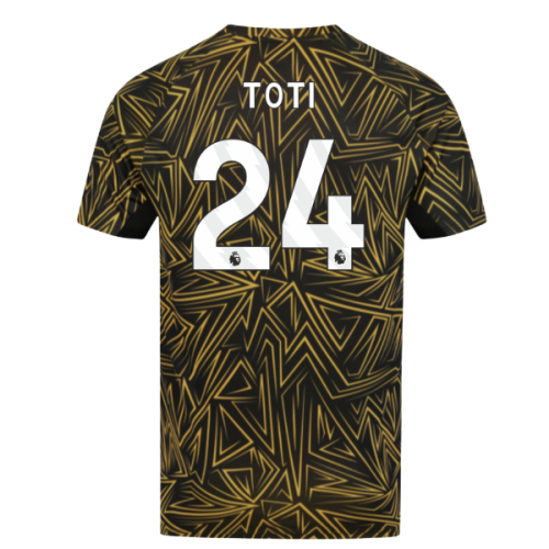 2025-2026 Wolves Home Pre-Match Shirt (Black) (Toti 24)