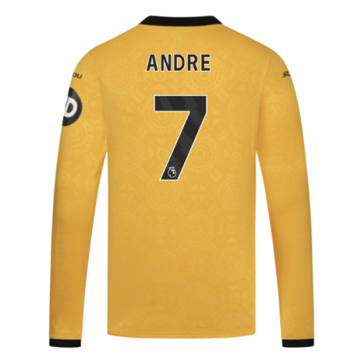 2025-2026 Wolves Long Sleeve Home Shirt (Andre 7)