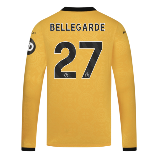 2025-2026 Wolves Long Sleeve Home Shirt (Bellegarde 27)