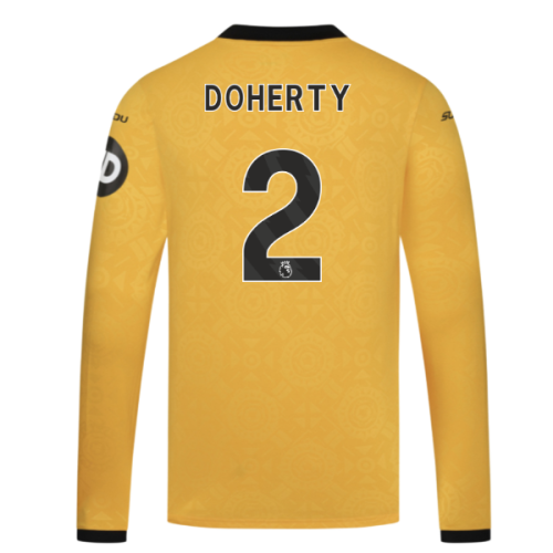 2025-2026 Wolves Long Sleeve Home Shirt (Doherty 2)