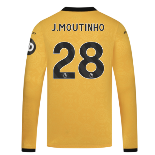 2025-2026 Wolves Long Sleeve Home Shirt (J.Moutinho 28)