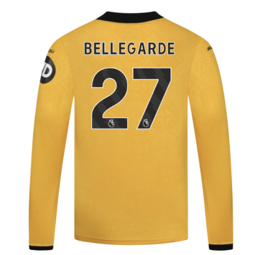 2025-2026 Wolves Long Sleeve Home Shirt - Kids (Bellegarde 27)