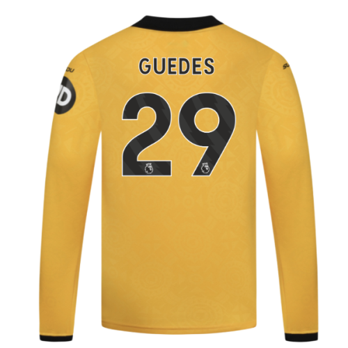 2025-2026 Wolves Long Sleeve Home Shirt - Kids (Guedes 29)