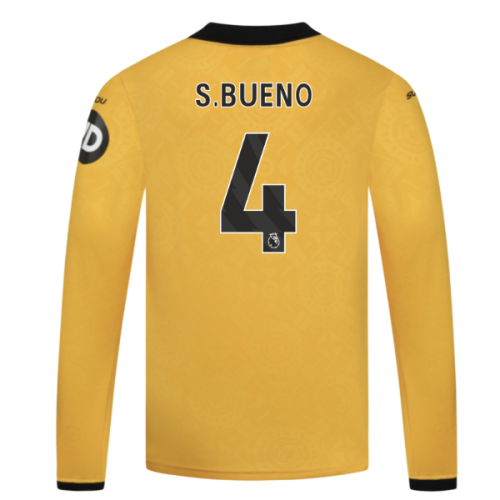 2025-2026 Wolves Long Sleeve Home Shirt - Kids (S.Bueno 4)