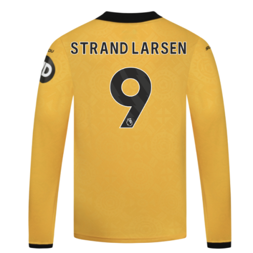 2025-2026 Wolves Long Sleeve Home Shirt - Kids (Strand Larsen 9)