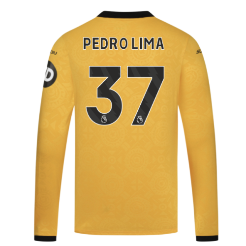 2025-2026 Wolves Long Sleeve Home Shirt (Pedro Lima 37)