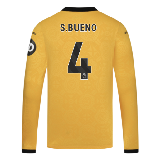 2025-2026 Wolves Long Sleeve Home Shirt (S.Bueno 4)