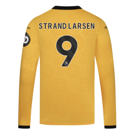2025-2026 Wolves Long Sleeve Home Shirt (Strand Larsen 9)