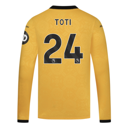 2025-2026 Wolves Long Sleeve Home Shirt (Toti 24)