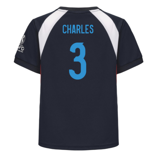 2025 England WEC Poly T-Shirt (Navy) - Kids (CHARLES 3)