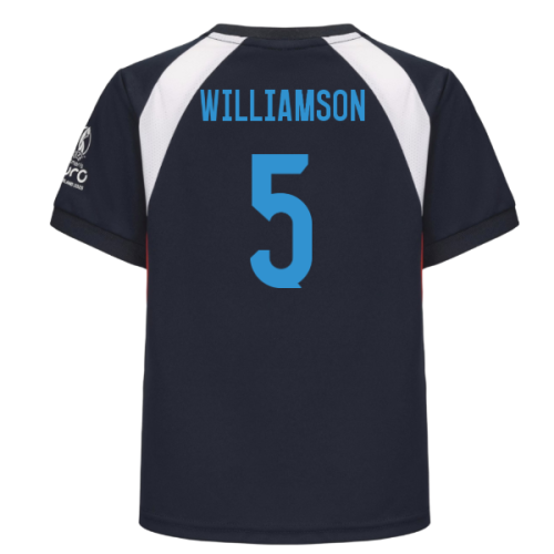 2025 England WEC Poly T-Shirt (Navy) - Kids (WILLIAMSON 5)