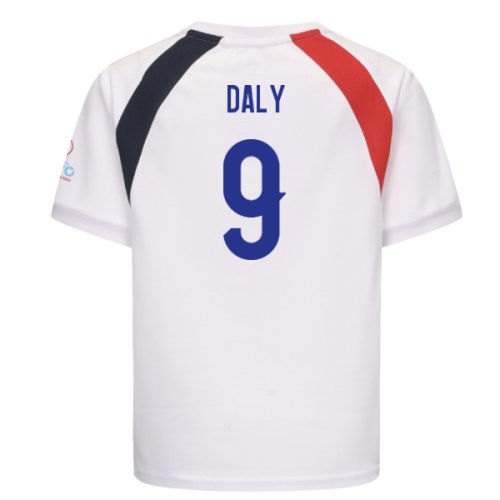 2025 England WEC Poly T-Shirt (White) - Kids (DALY 9)