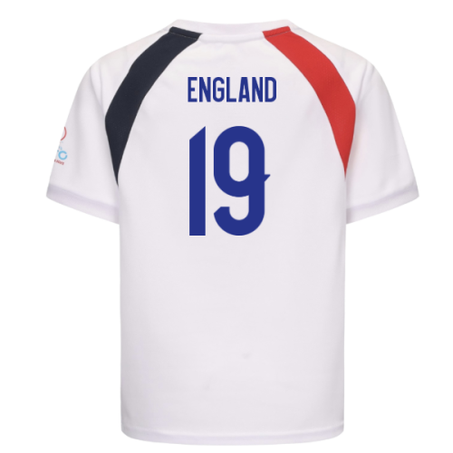 2025 England WEC Poly T-Shirt (White) - Kids (ENGLAND 19)