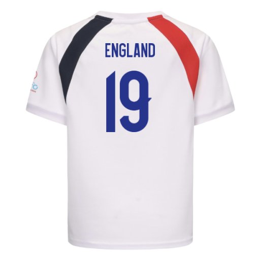 2025 England WEC Poly T-Shirt (White) - Kids (ENGLAND 19)