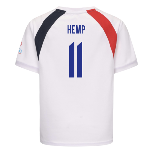 2025 England WEC Poly T-Shirt (White) - Kids (HEMP 11)