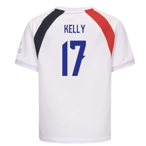 2025 England WEC Poly T-Shirt (White) - Kids (KELLY 17)