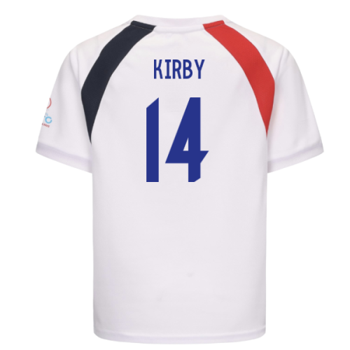 2025 England WEC Poly T-Shirt (White) - Kids (KIRBY 14)