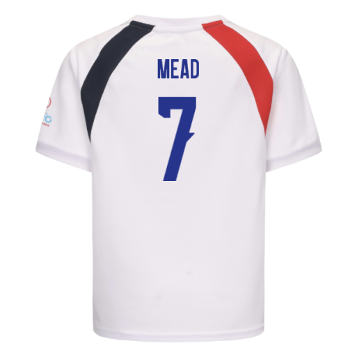 2025 England WEC Poly T-Shirt (White) - Kids (MEAD 7)