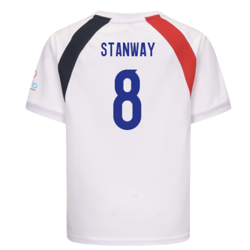 2025 England WEC Poly T-Shirt (White) - Kids (STANWAY 8)
