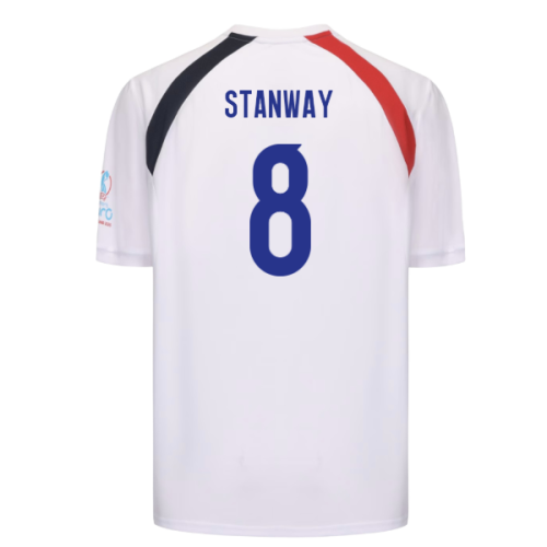 2025 England WEC Poly T-Shirt (White) - Mens (STANWAY 8)