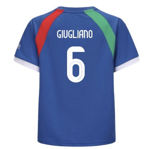 2025 Italy WEC Poly T-shirt (Blue) - Kids (Giugliano 6)