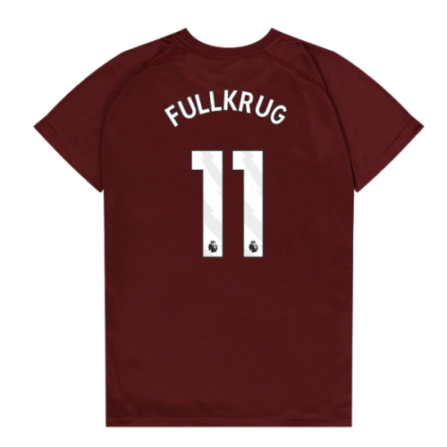 West Ham United Poly T-Shirt (Claret/Blue) - Kids (Fullkrug 11)