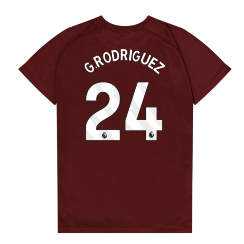 West Ham United Poly T-Shirt (Claret/Blue) - Kids (G.Rodriguez 24)