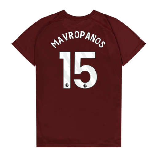 West Ham United Poly T-Shirt (Claret/Blue) - Kids (Mavropanos 15)