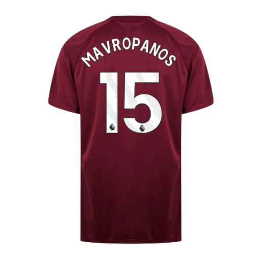 West Ham United Poly T-Shirt (Claret/Blue) (Mavropanos 15)