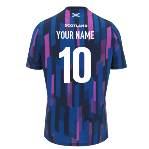 2025-2026 Scotland Rugby Warm Up Shirt (Navy) (Your Name)