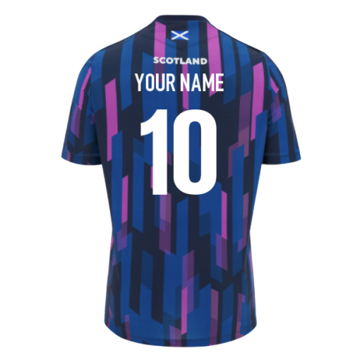 2025-2026 Scotland Rugby Warm Up Shirt (Navy) - Kids (Your Name)