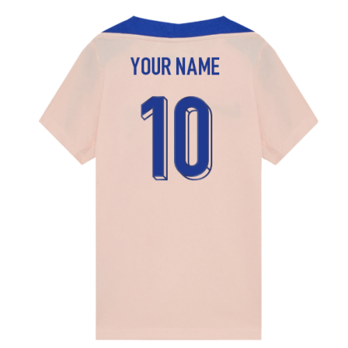 2025-2026 France Strike Training Shirt (Coral) - Kids (Your Name)