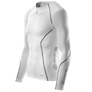 Skins A200 Long Sleeve Baselayer (white) - Kids