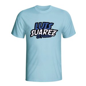 Luis Suarez Comic Book T-shirt (sky Blue)