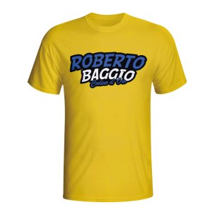 Roberto Baggio Comic Book T-shirt (yellow) - Kids