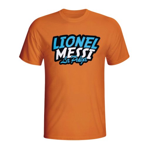 Lionel Messi Comic Book T-shirt (orange)