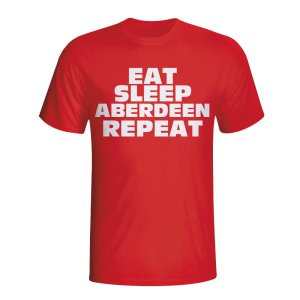 Eat Sleep Aberdeen Repeat T-shirt (red) - Kids