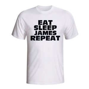 Eat Sleep James Repeat T-shirt (white)