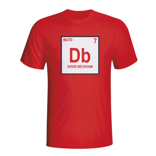 David Beckham Man Utd Periodic Table T-shirt (red) - Kids