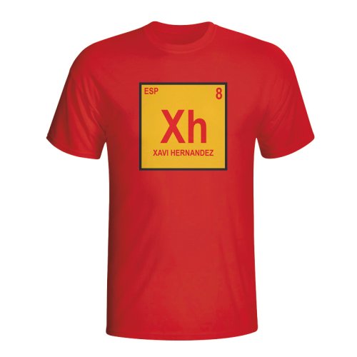 Xavi Spain Periodic Table T-shirt (red) - Kids