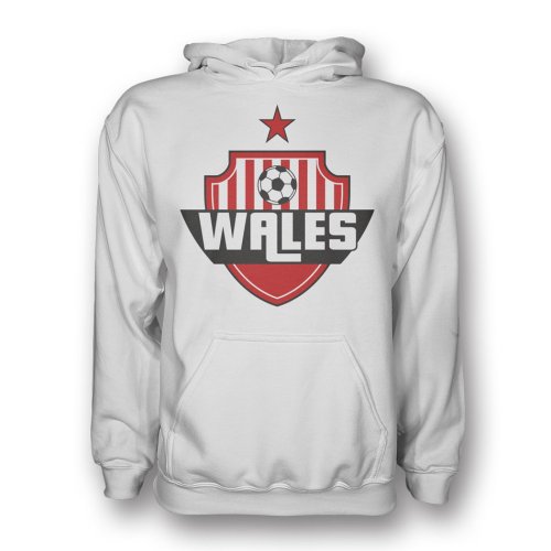 Wales Country Logo Hoody (white) - Kids