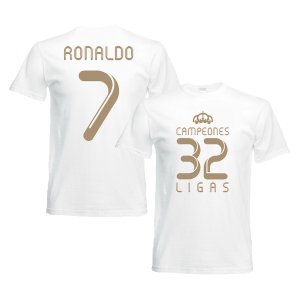 2012 Real Madrid Champions T-Shirt (White) - Ronaldo 7 2012 Real Madrid Champions T-Shirt (White) - Ronaldo 7